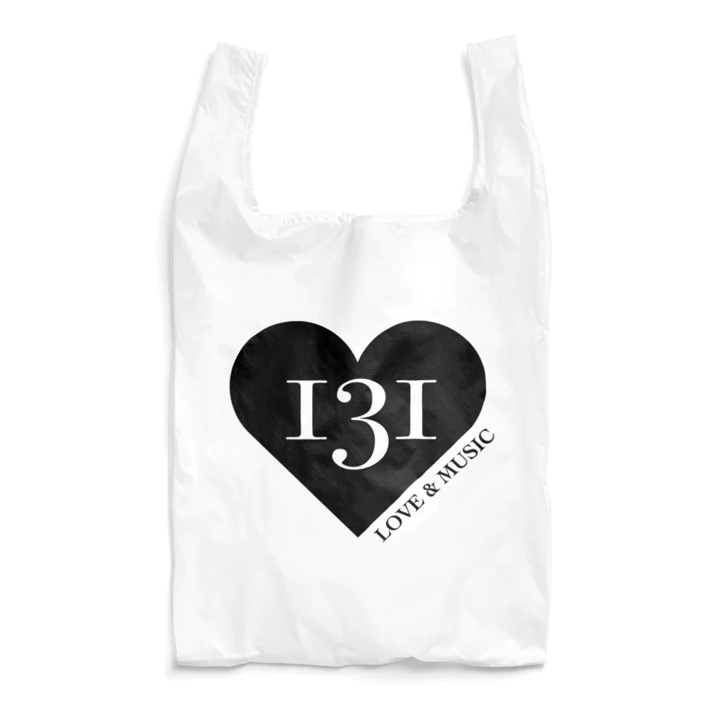 131の131ハート黒ロゴ Reusable Bag