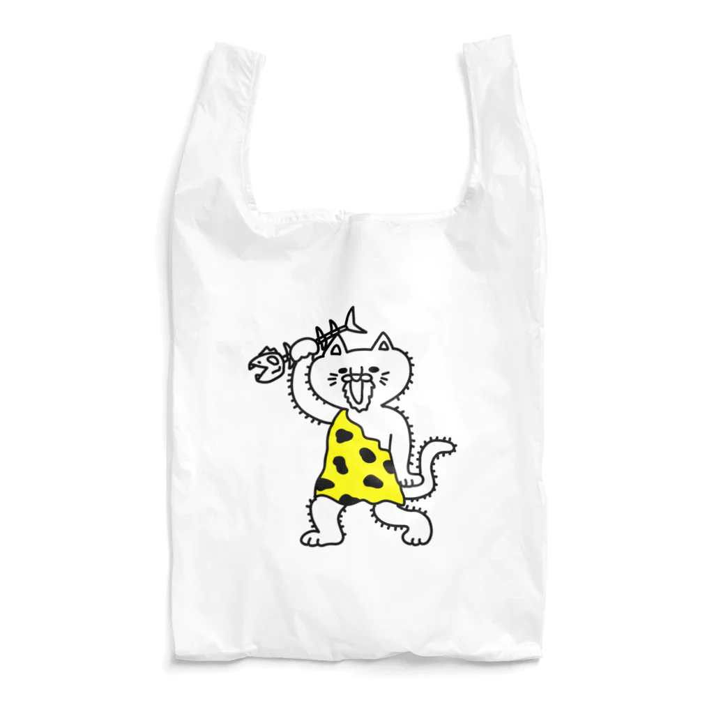 モリチエコのにゃんザピテクス　単体　原始猫 Reusable Bag