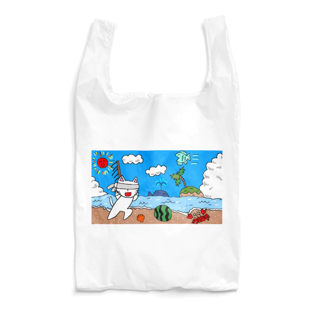 フセサクのサマー猫 Reusable Bag