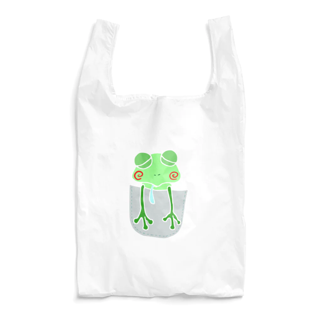 ぽかぽか屋のポッケでお昼寝カエルちゃん Reusable Bag