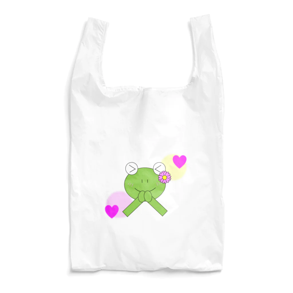 🐸かえるさんと仲間たち🐸のうふふのかえるさん Reusable Bag