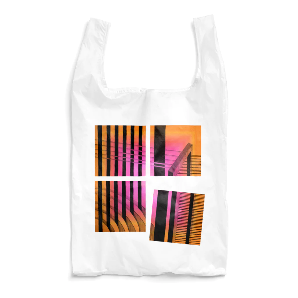 ・＿◇Geometryの3dLines_bicolor Reusable Bag