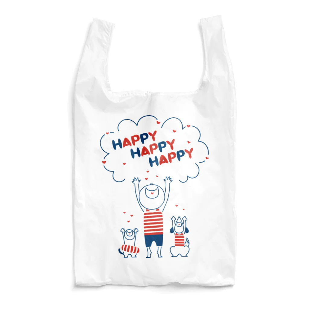 8anna storeのHAPPY HAPPY HAPPY！上を向いて笑おう！夏バージョン Reusable Bag