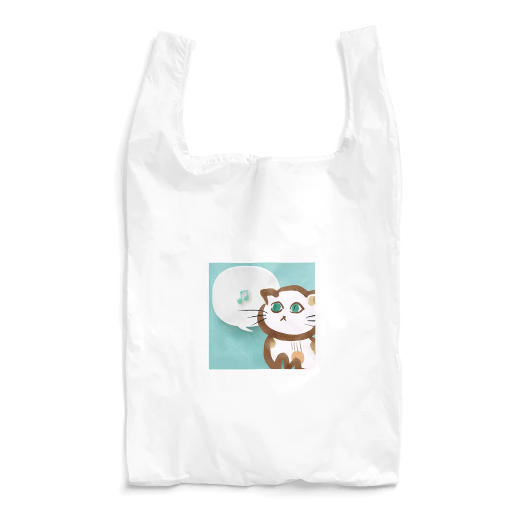 myssimoのねこぎちゃん　～ギター柄の猫～ Reusable Bag