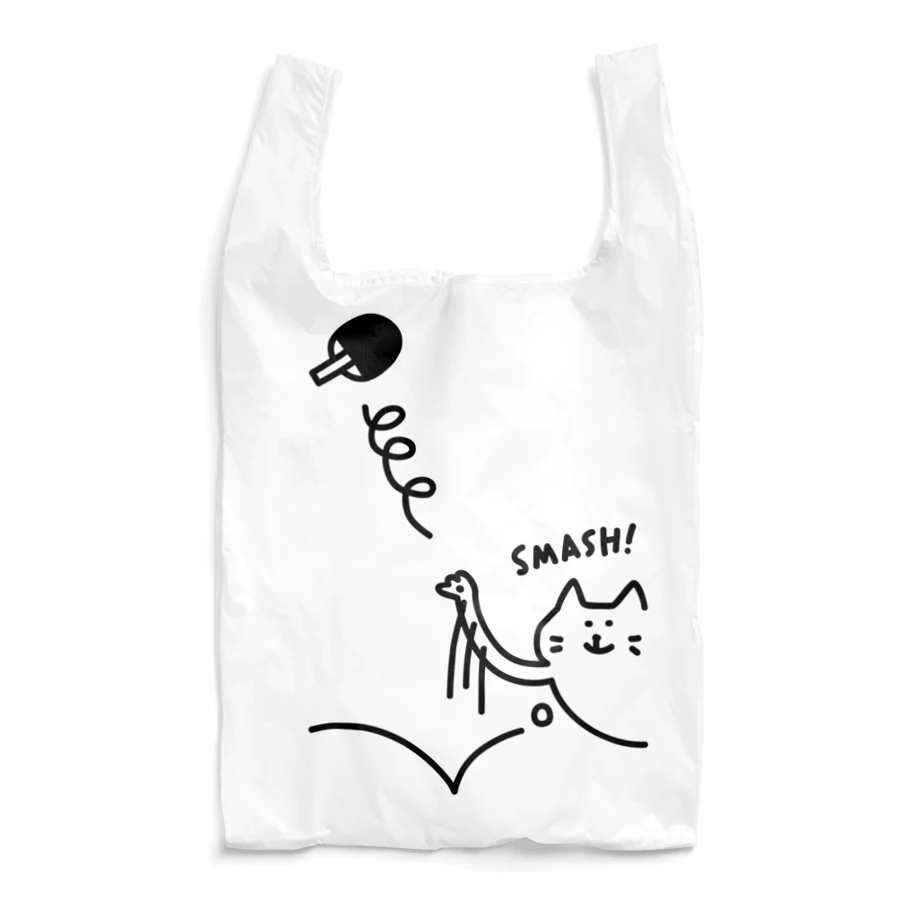 PokuStarの卓球　ネコのSMASH! Reusable Bag