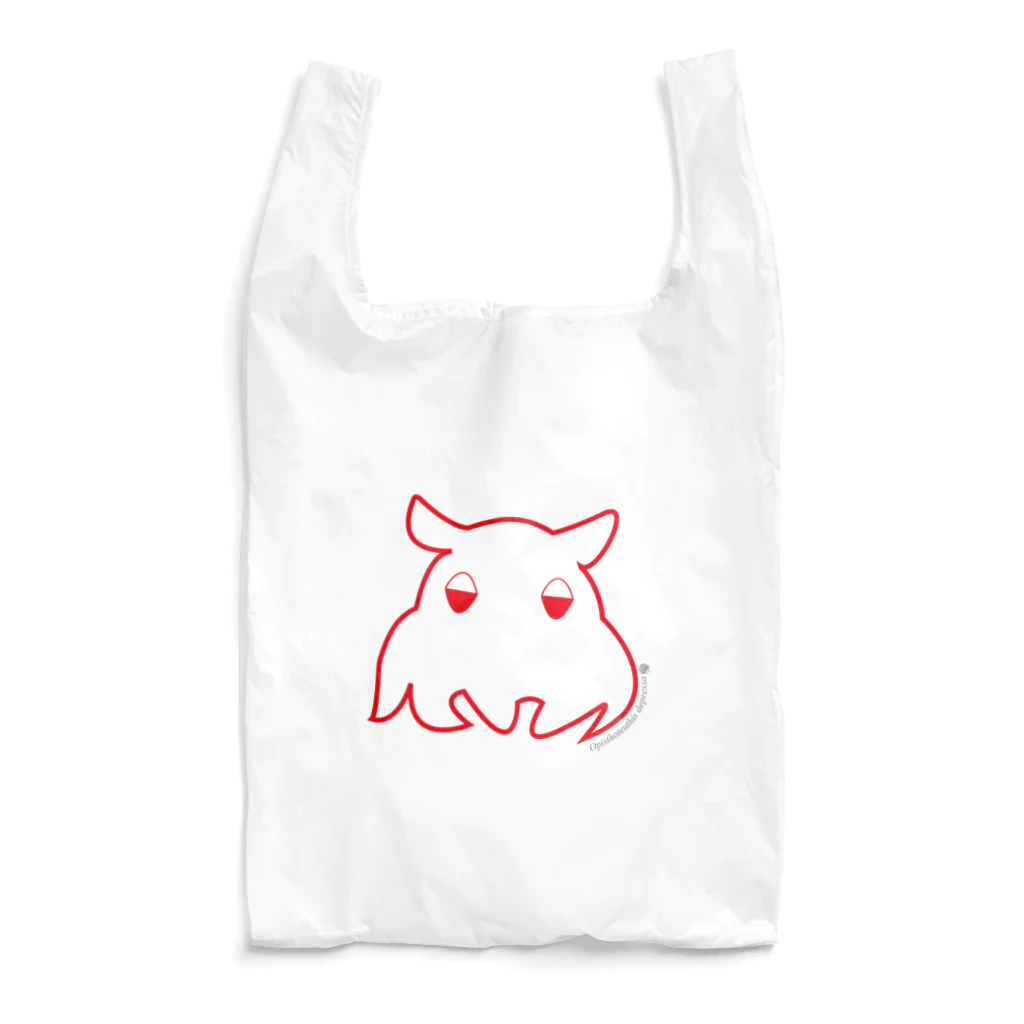 くらげばくだん雑貨店のねむいメンダコ赤 Reusable Bag