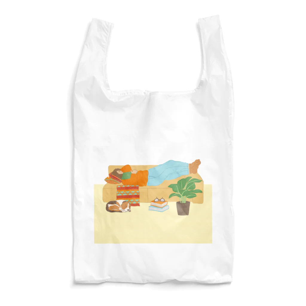 Yukino1118｜イラストレーターの読書をする女性 Reusable Bag