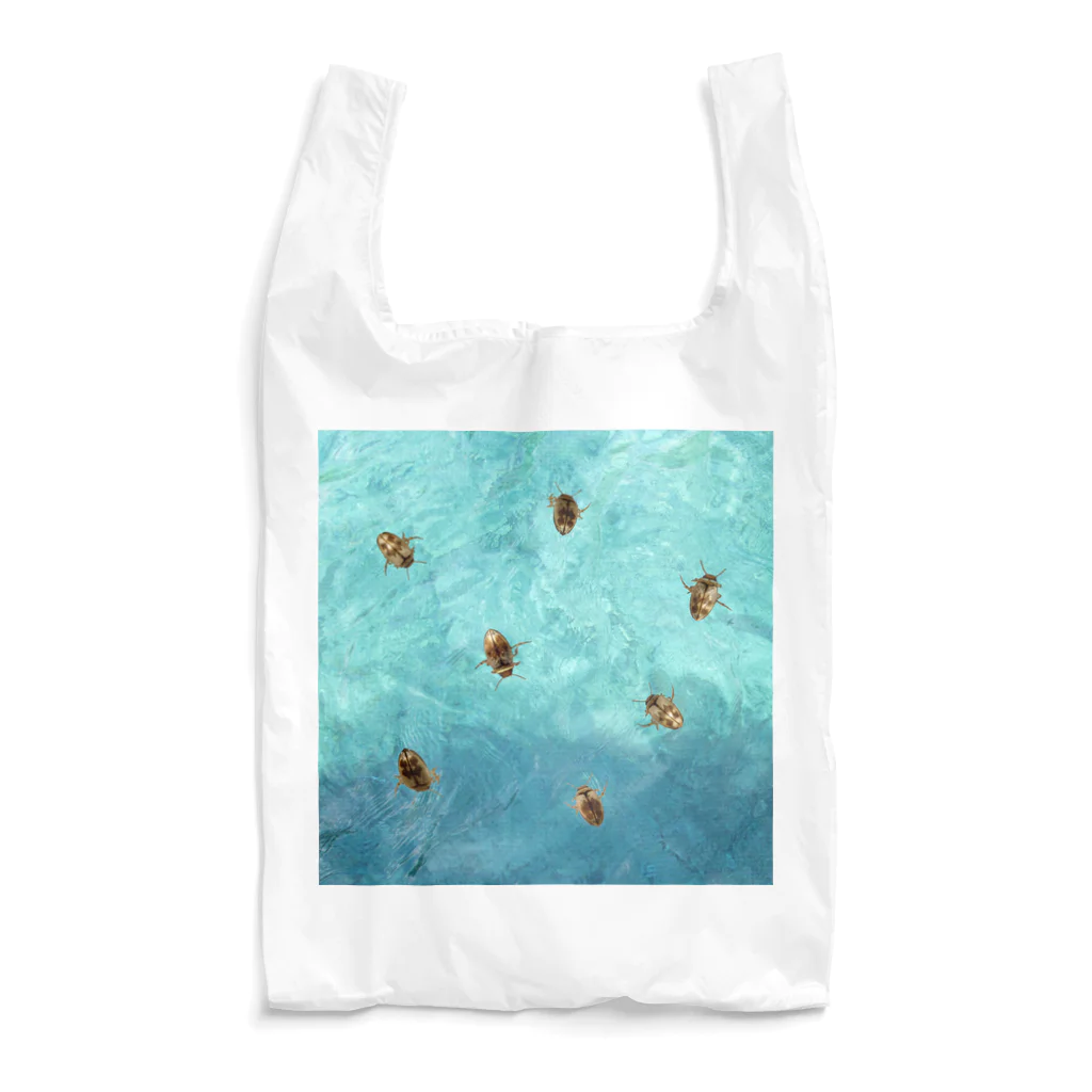 L_arctoaの海を泳ぐチャイロチビゲンゴロウ Reusable Bag