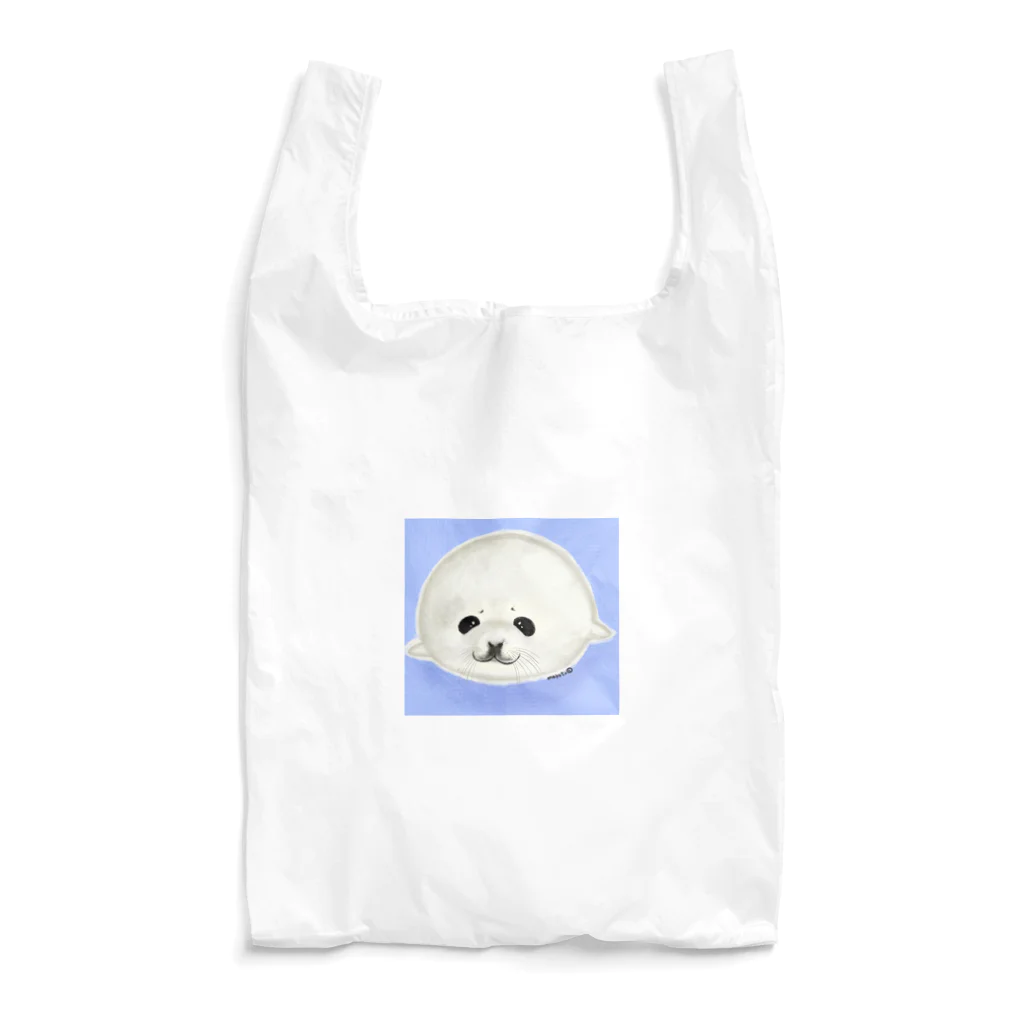 napuripu🐾のベビーアザラシ背景あり Reusable Bag