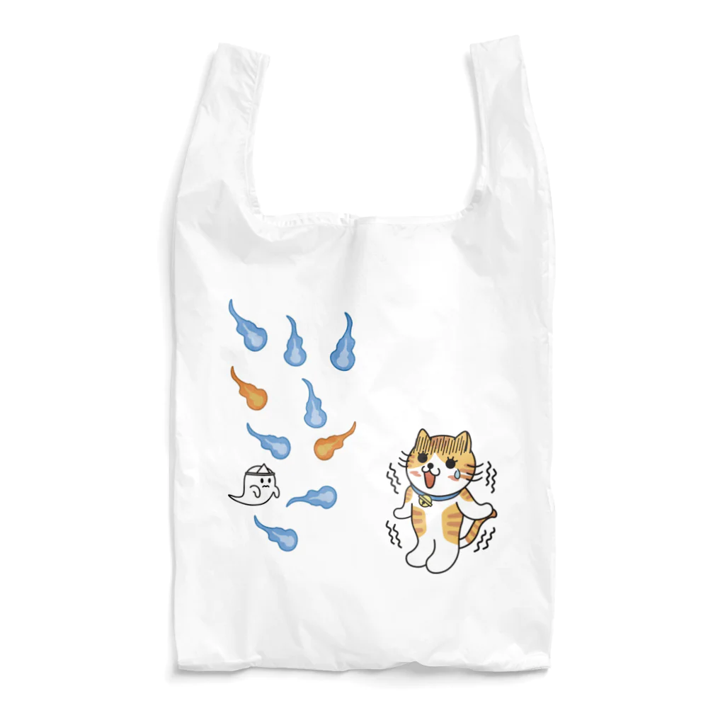 楽猫楽描しげ屋の人魂にゃんこ Reusable Bag