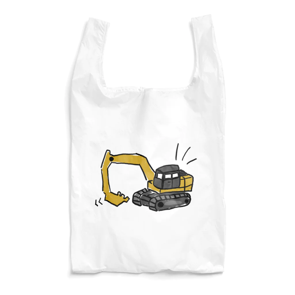 ぱちぱちコットンのショベルカー★くすみイエロー Reusable Bag