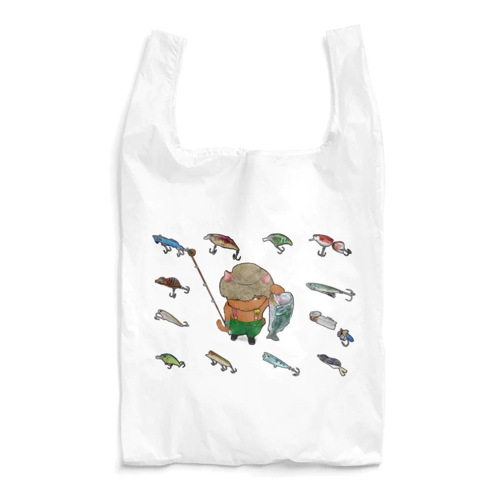 田の字の釣り猫日和　（茶） Reusable Bag