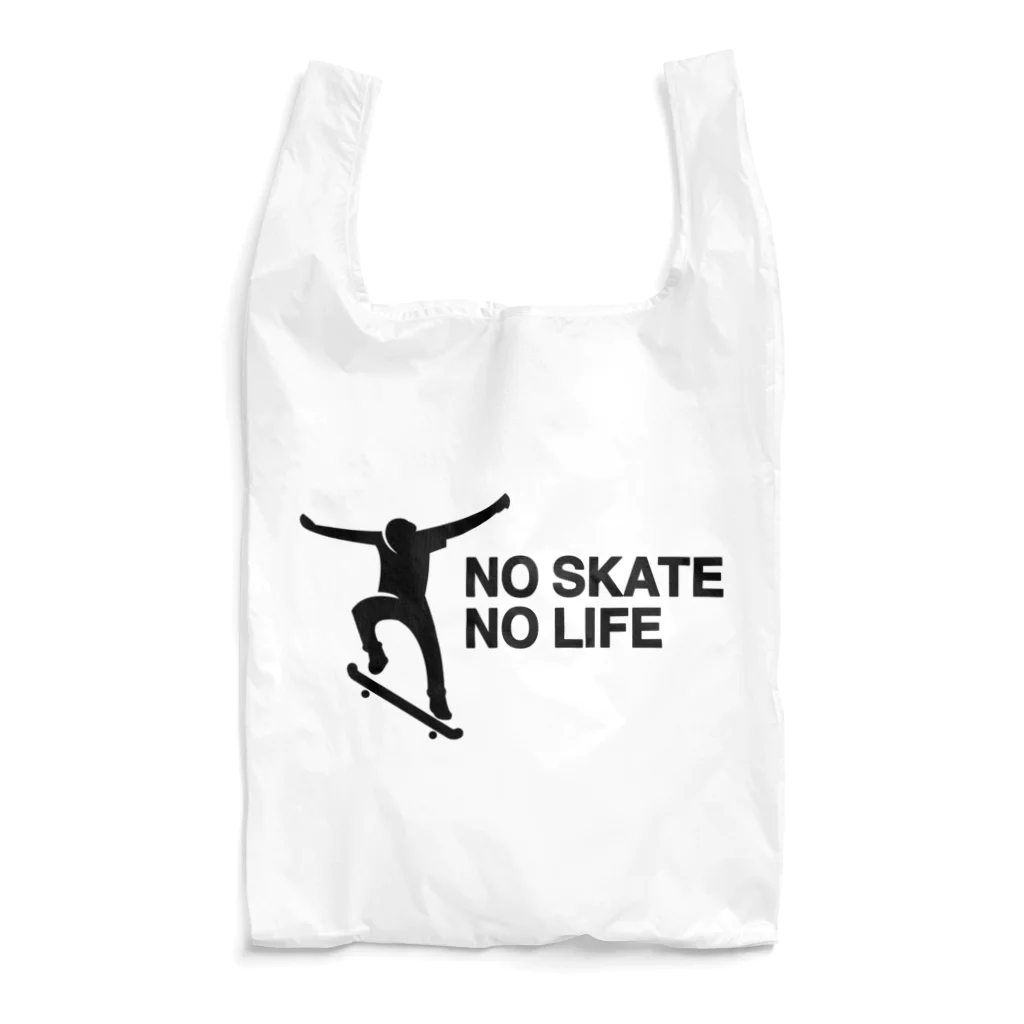 DRIPPEDのNO SKATE NO LIFE 黒ロゴ エコバッグ