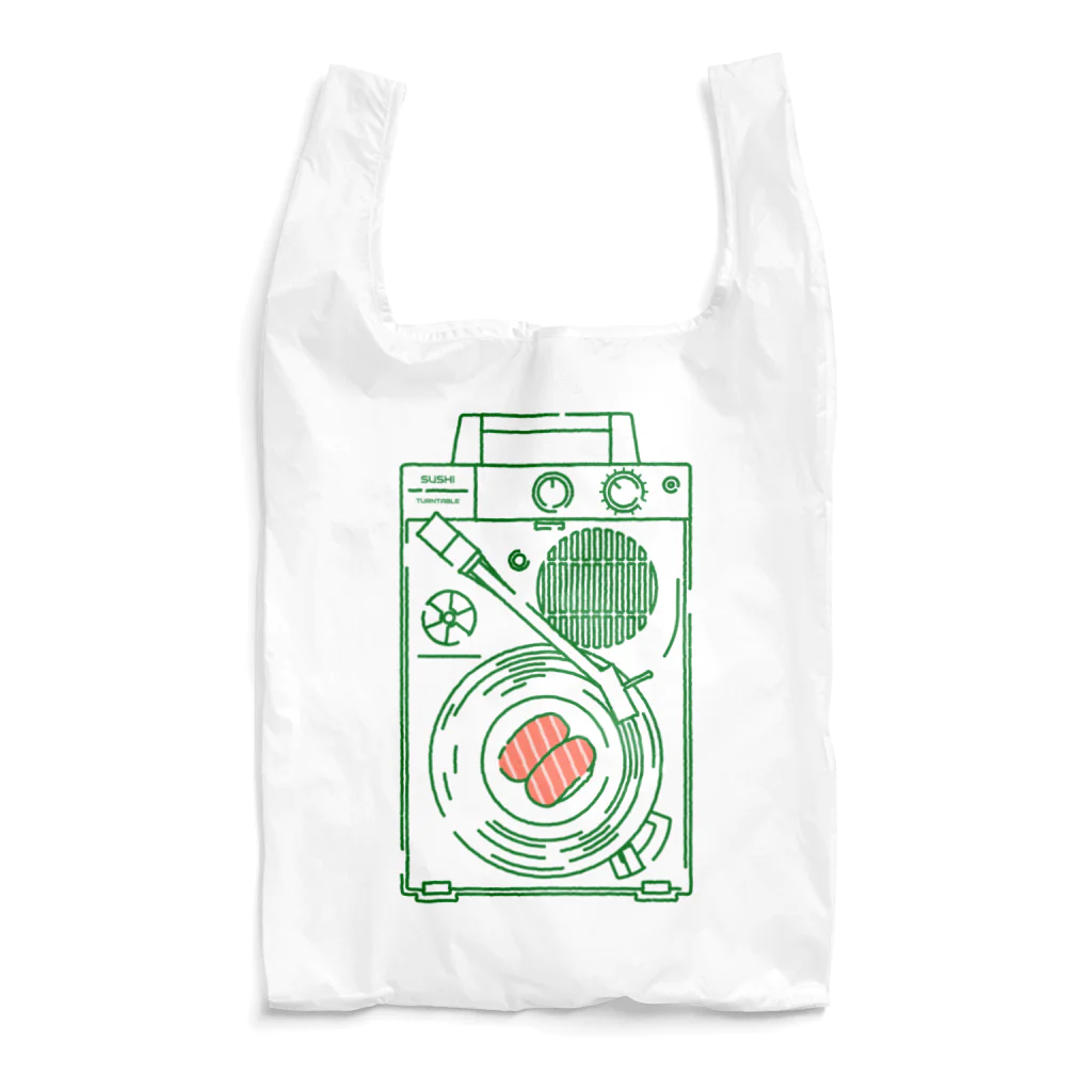 9bdesignのレコードプレーヤーで廻る鮨 Reusable Bag