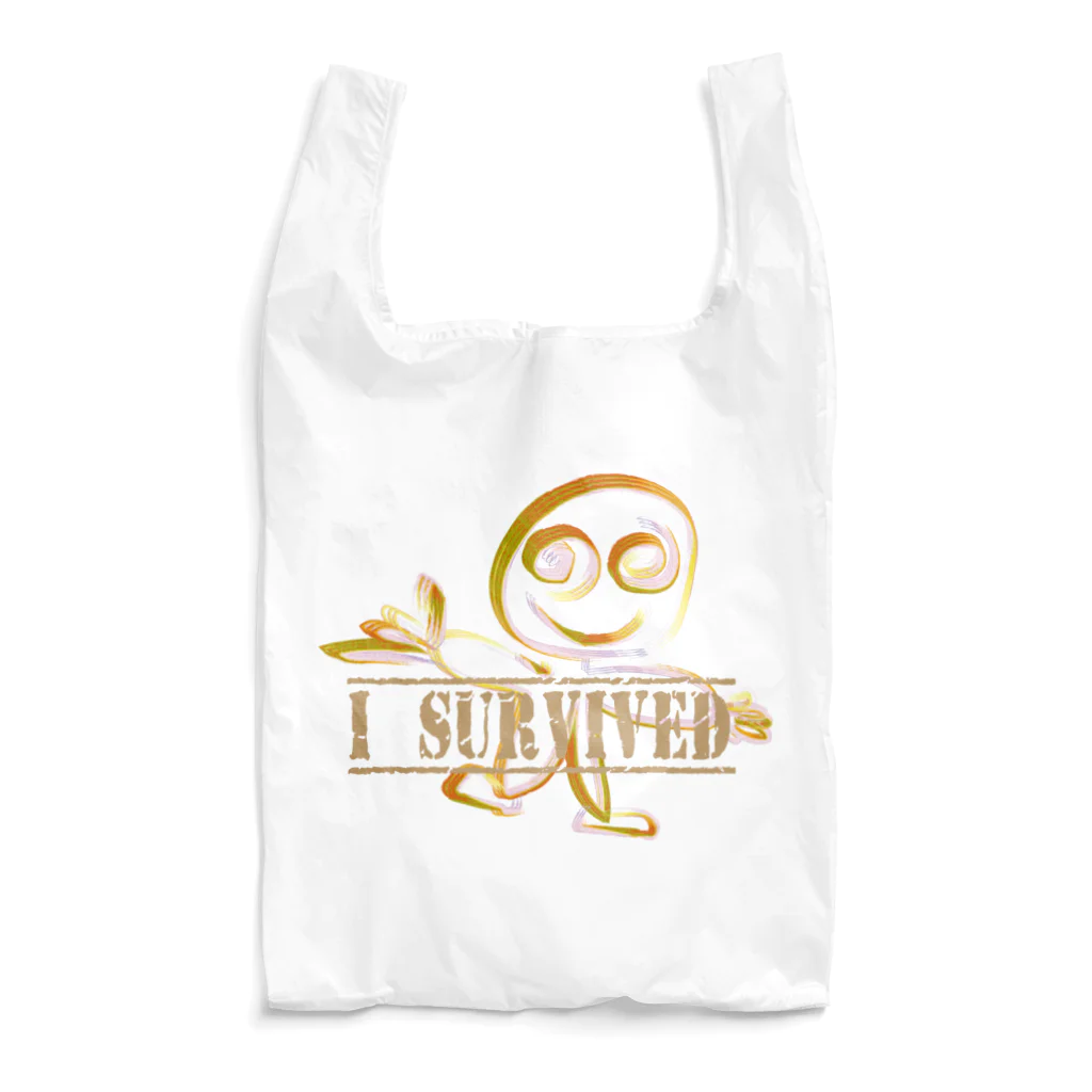 PALA's SHOP　cool、シュール、古風、和風、のI SURVIVED ＆子供のお絵描き Reusable Bag