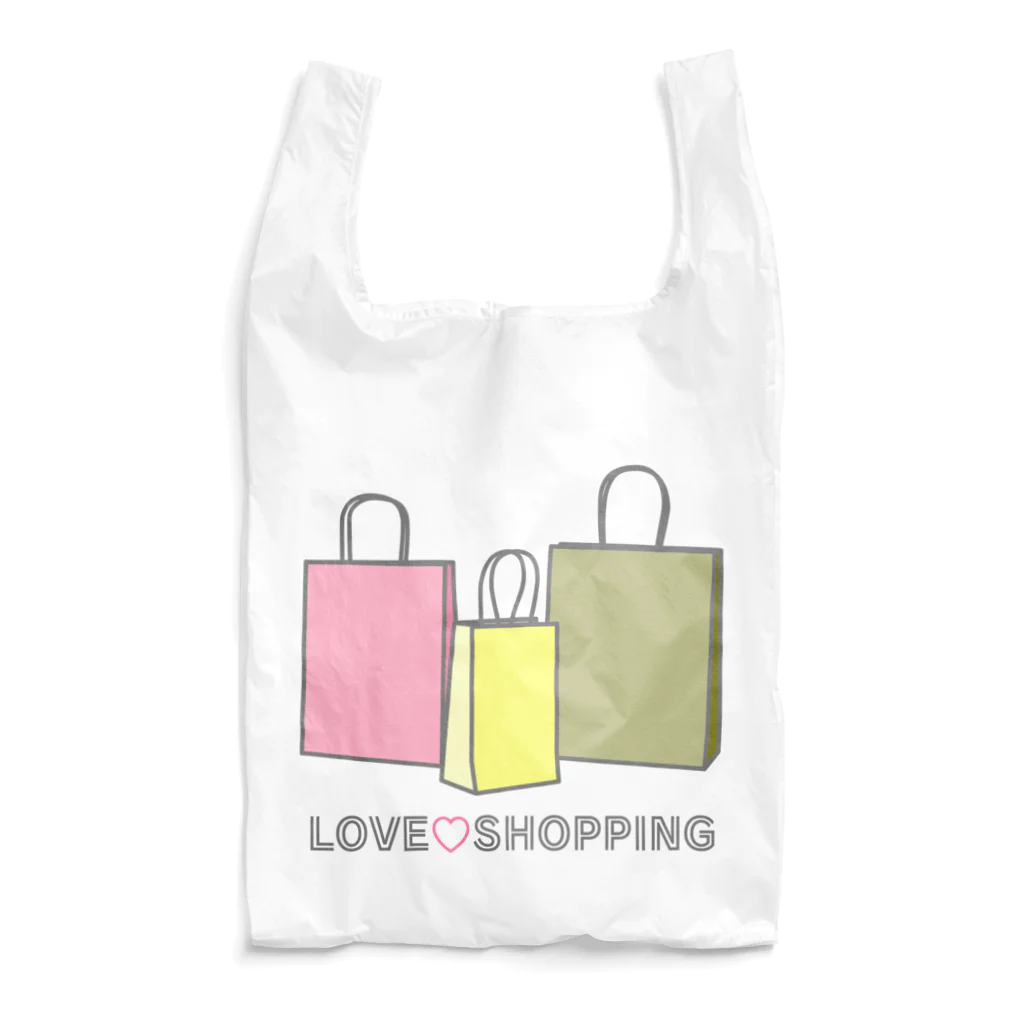 ヨープキャンが気になったの紙袋 LOVE SHOPPING エコバッグ