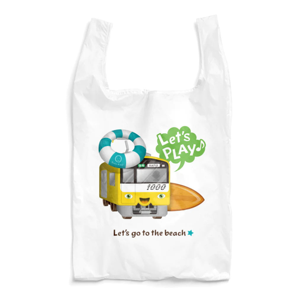Train Kids! SOUVENIR SHOPの黄色い電車 「 海へ行こう 」 Reusable Bag
