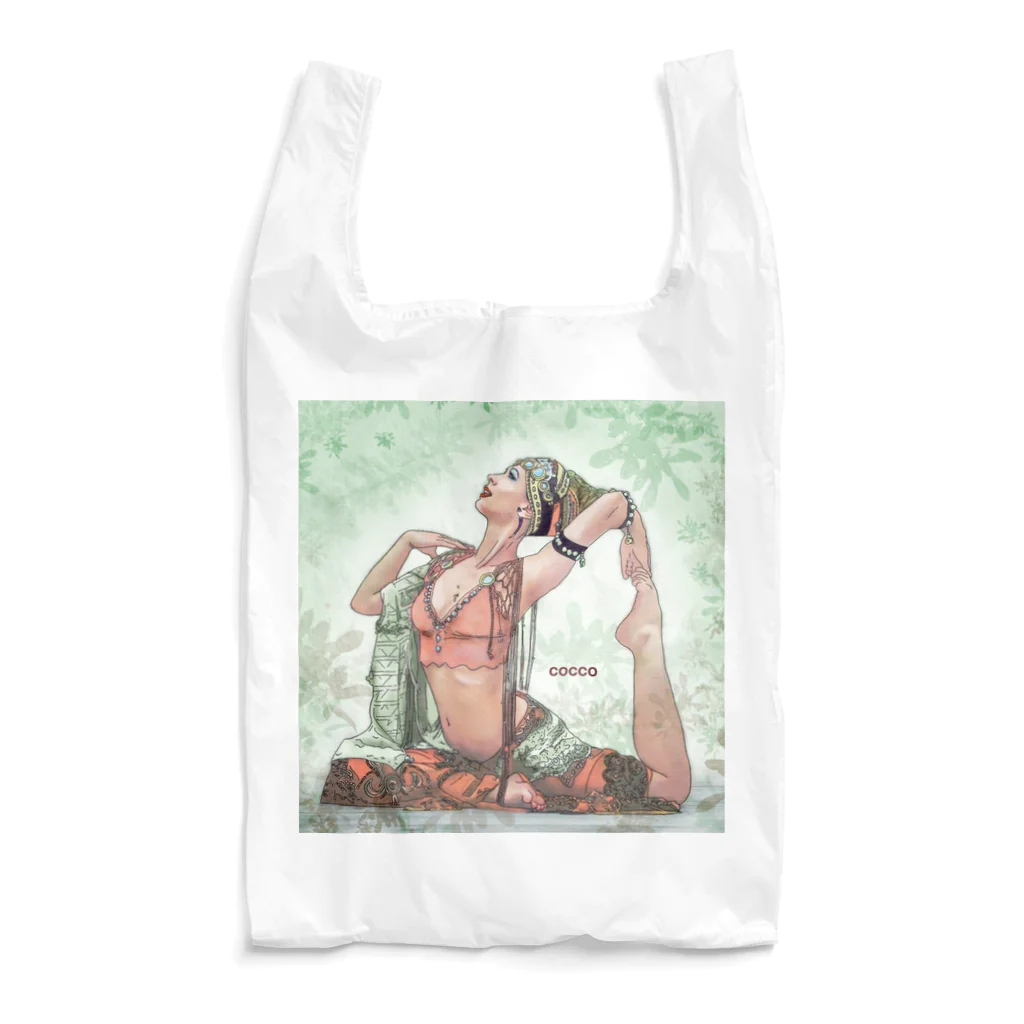 こっこさんのお店のYoga•girlシリーズ・3　「太陽の光と新緑の中で」 Reusable Bag