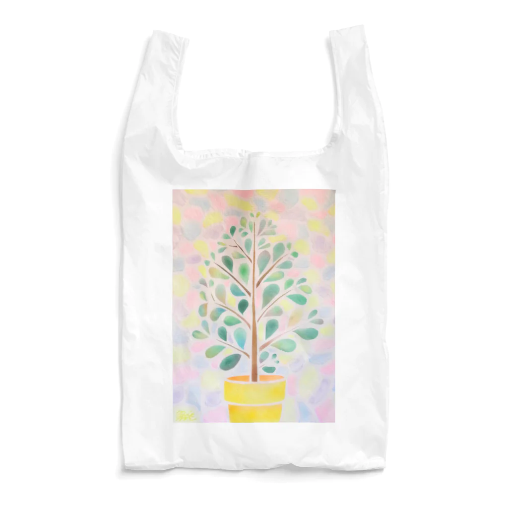 ミズノ リエ　グッズのミズノリエ「鉢植えの木」 Reusable Bag