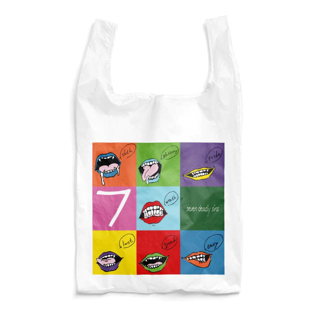 りりすのらくがきちょうのななつのわるいおくち Reusable Bag