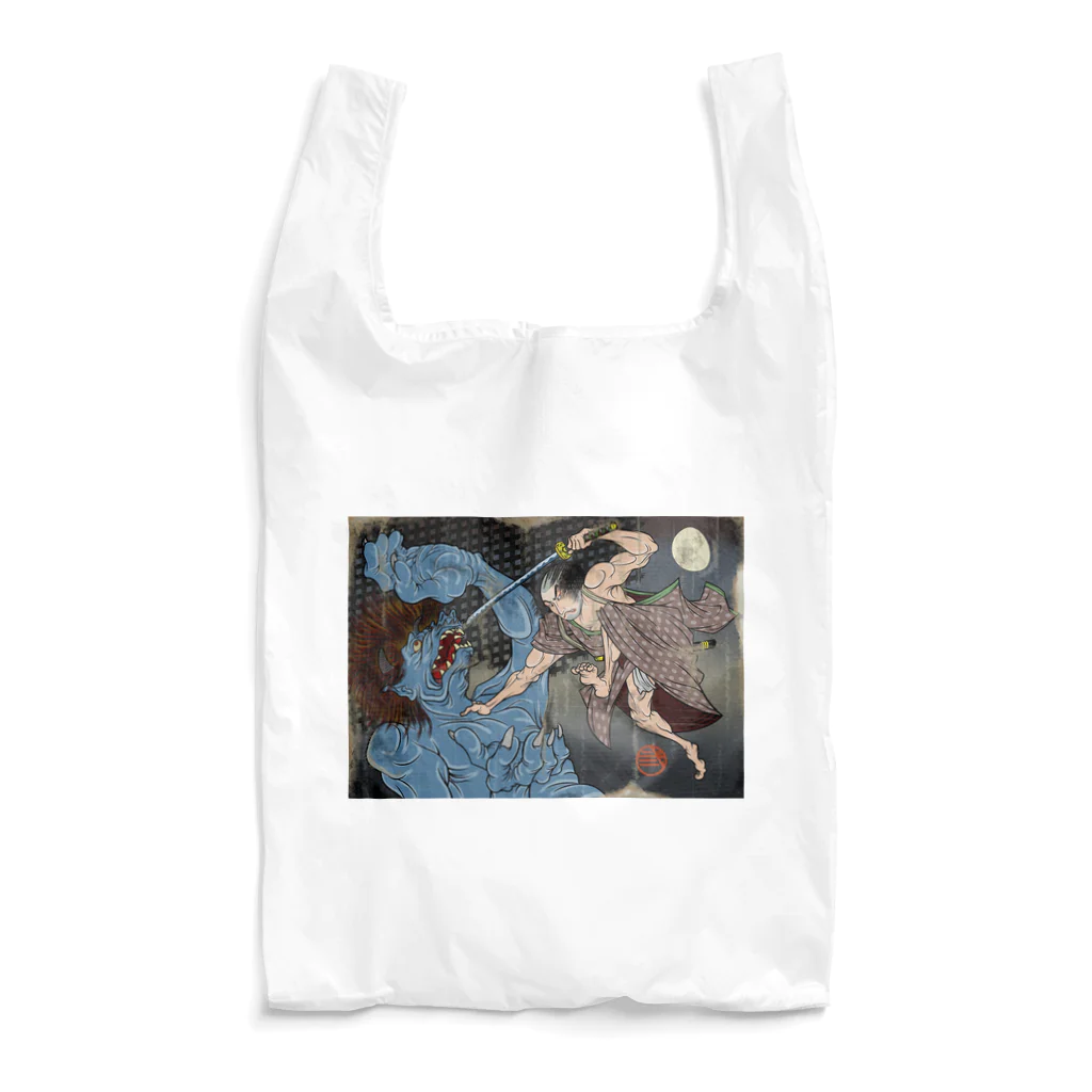 nidan-illustrationの"武者絵" 1-#1 Reusable Bag