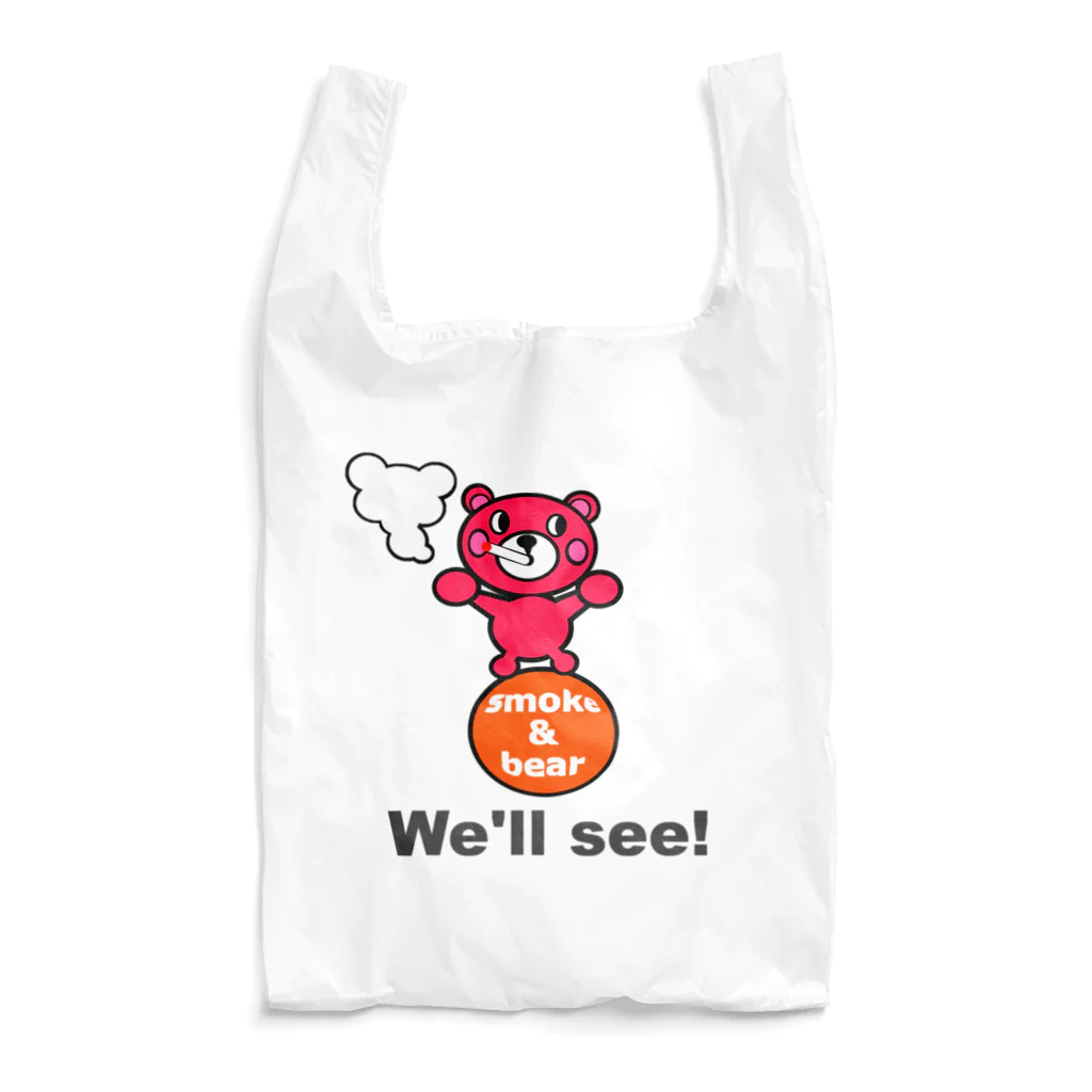 オリジナルデザインTシャツ　SMOKIN'の玉のりモクモックマ ピンク Reusable Bag