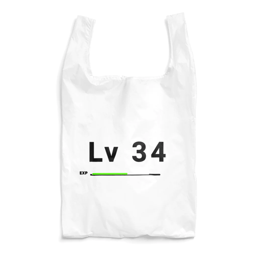 歯車デザインのレベル34 レベルアップ Reusable Bag