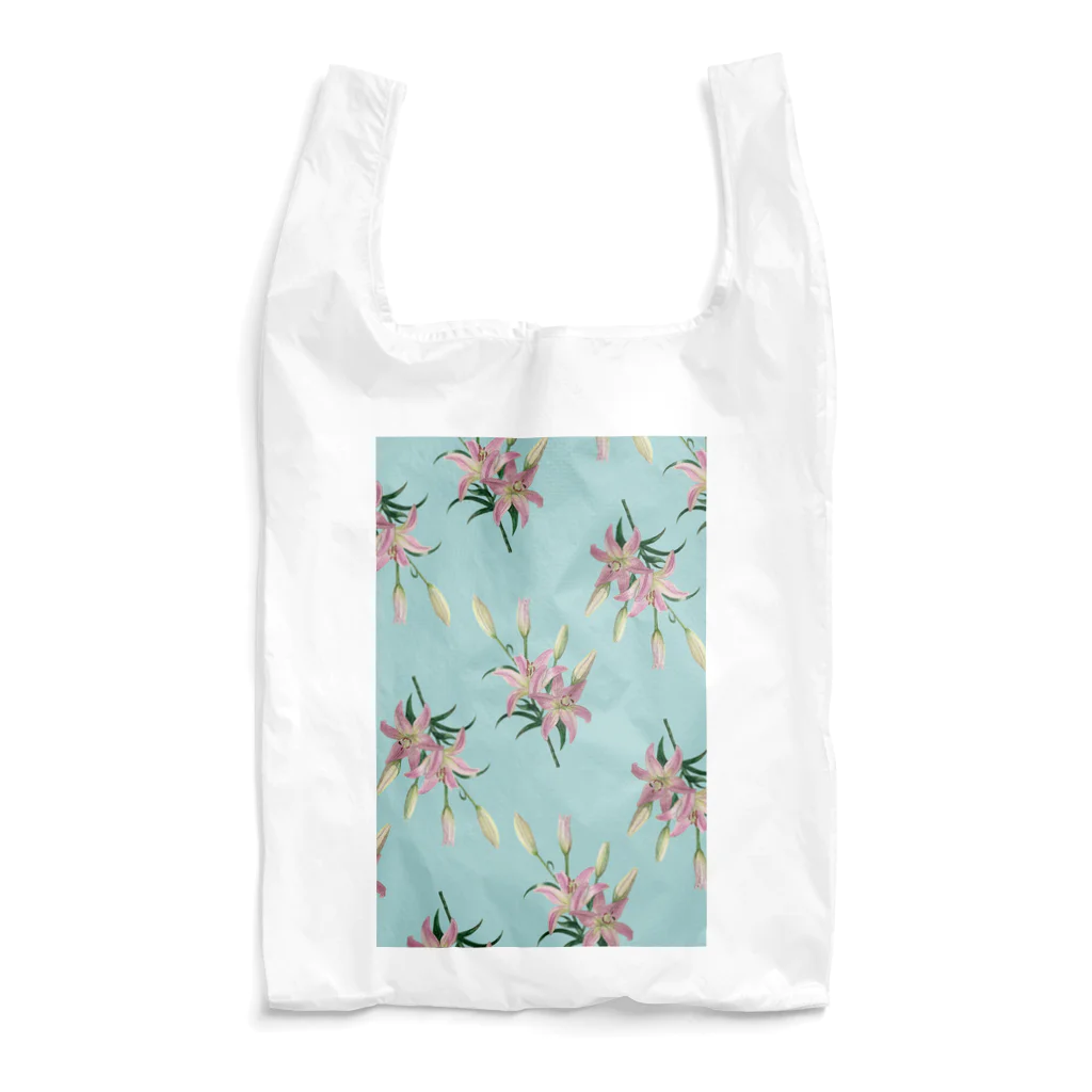 あおちゃん商会のThunberg Lily （スカシユリ） ライトブルー Reusable Bag
