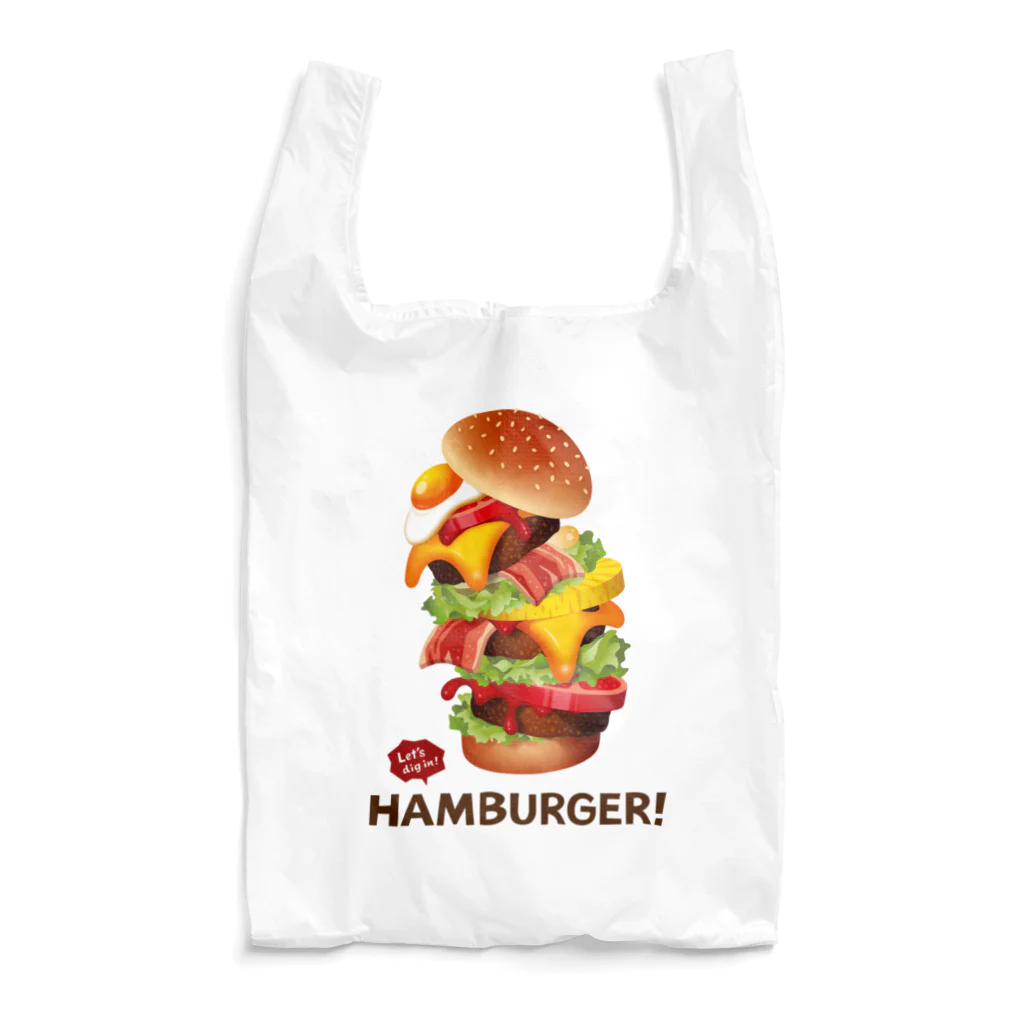 Train Kids! SOUVENIR SHOPのデカ盛りハンバーガー ! Reusable Bag