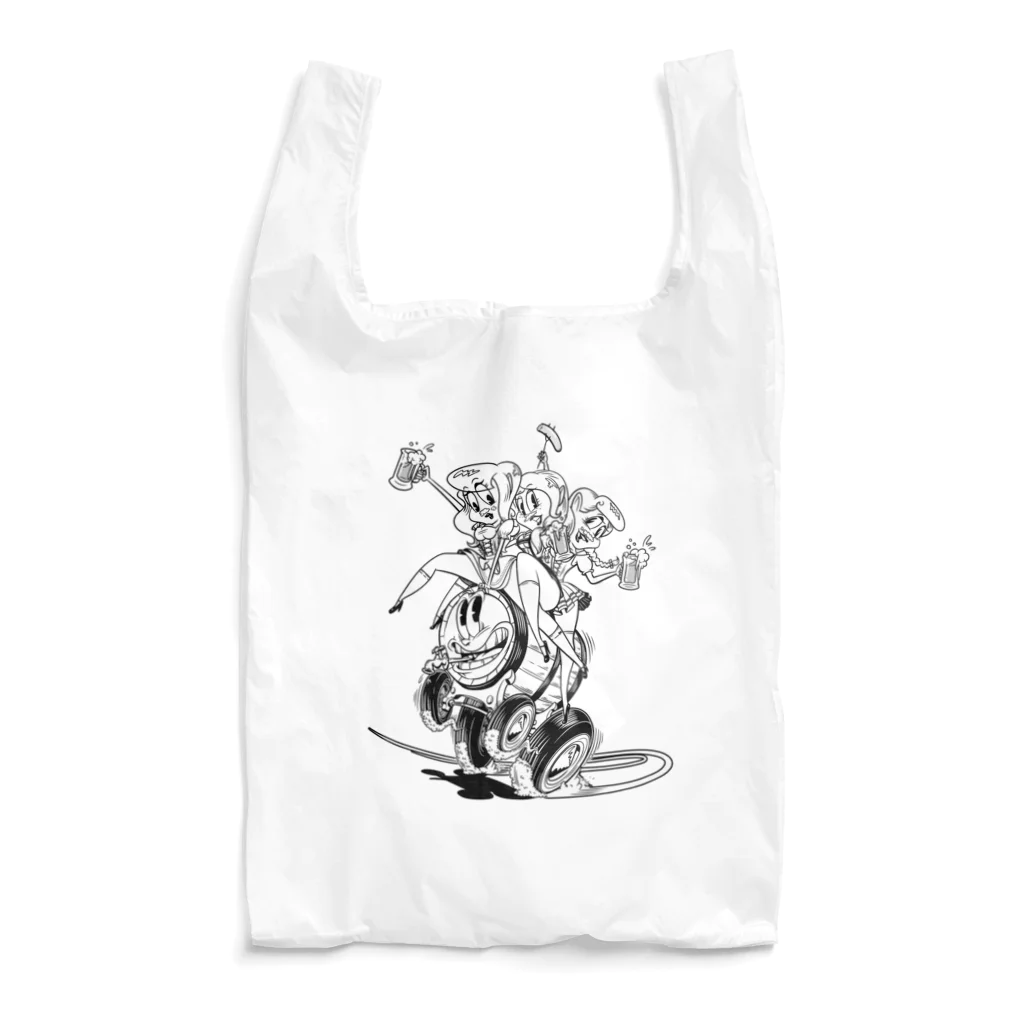 nidan-illustrationの"WHITE MUSTACHE CLUB"(タイトルなし) Reusable Bag
