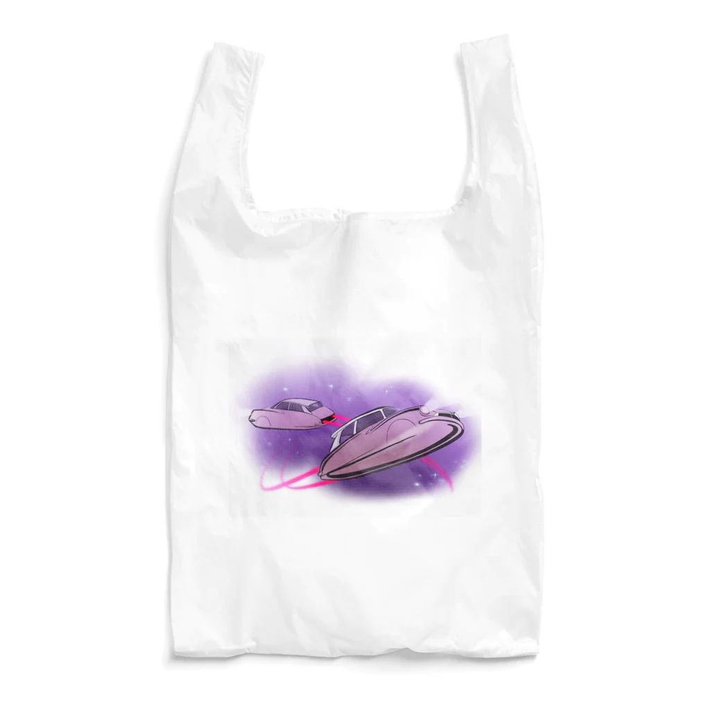 ジョンの乗り物イラストのDreamSpaceship Reusable Bag