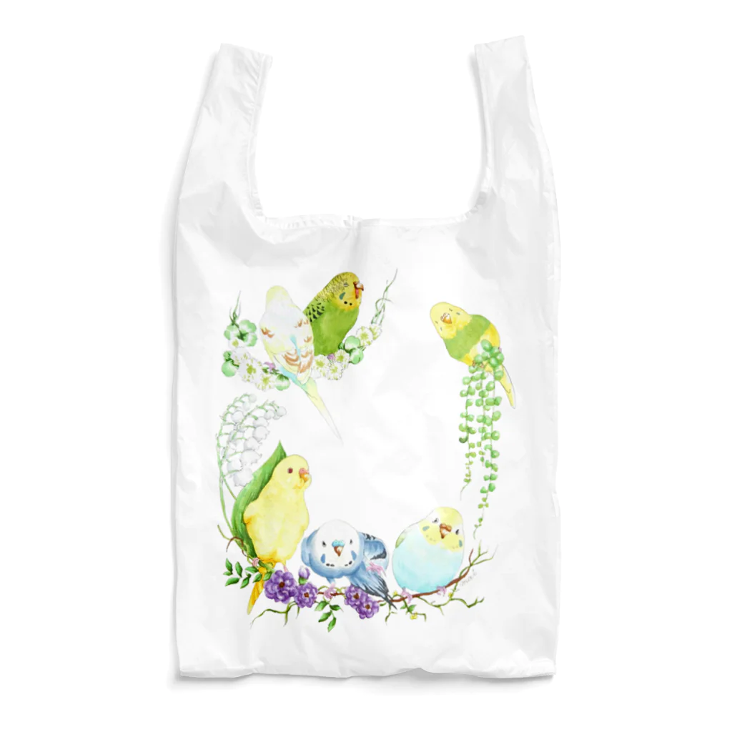 Gimme latte!のもりもりセキセイインコ Reusable Bag