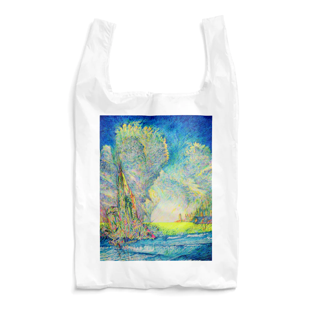 YOSHI-HEY ARTの雲と波 Reusable Bag