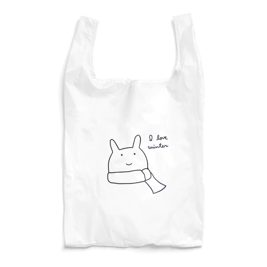 ぽのうさのI love winterうさ Reusable Bag