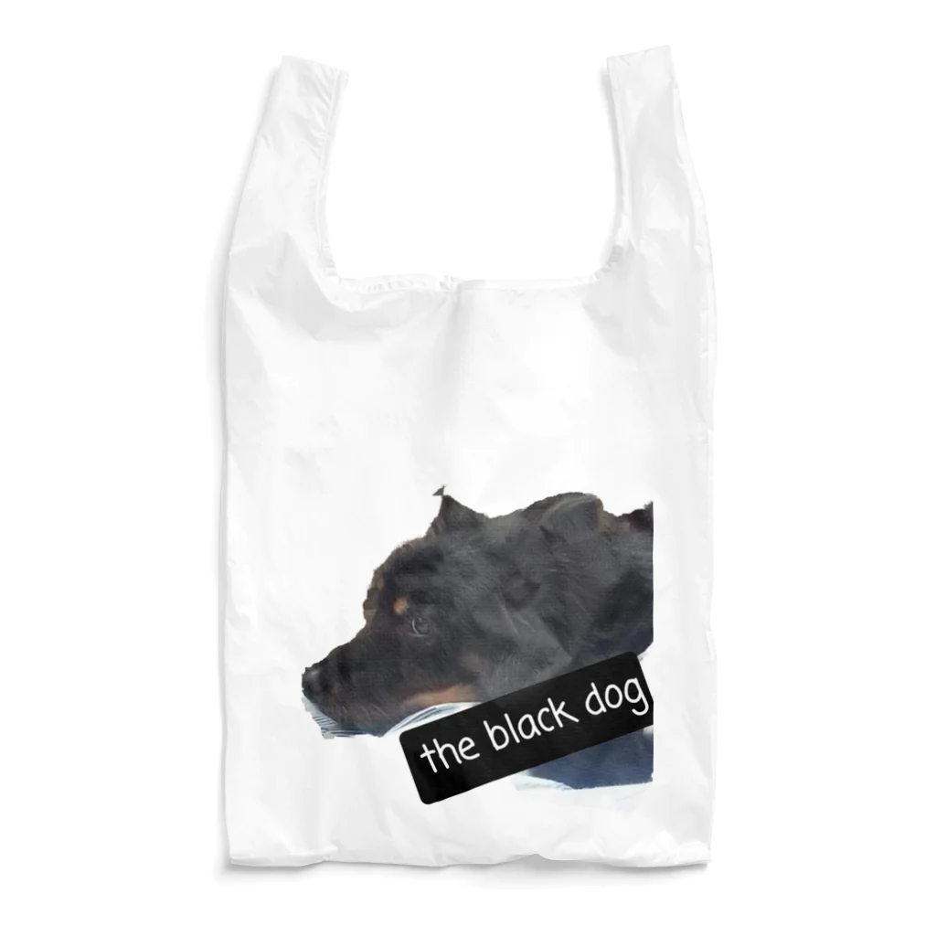 SASARiNS のThe black dog Reusable Bag