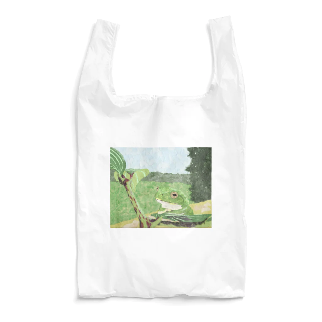 手づくり工房みずのきの考えるカエル（シュレーゲルアオガエル） Reusable Bag