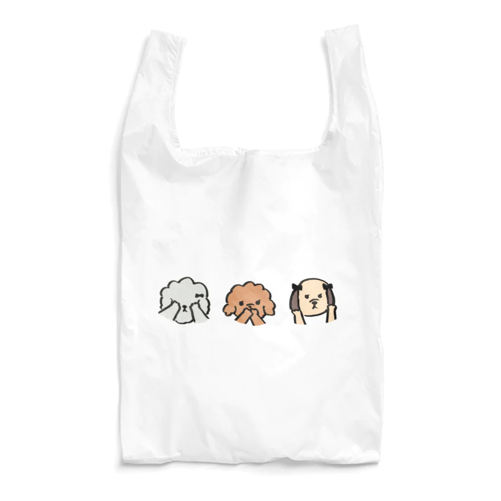 389のおみせの見ぬ、言わぬ、聞かぬ、エコは心がける！ Reusable Bag