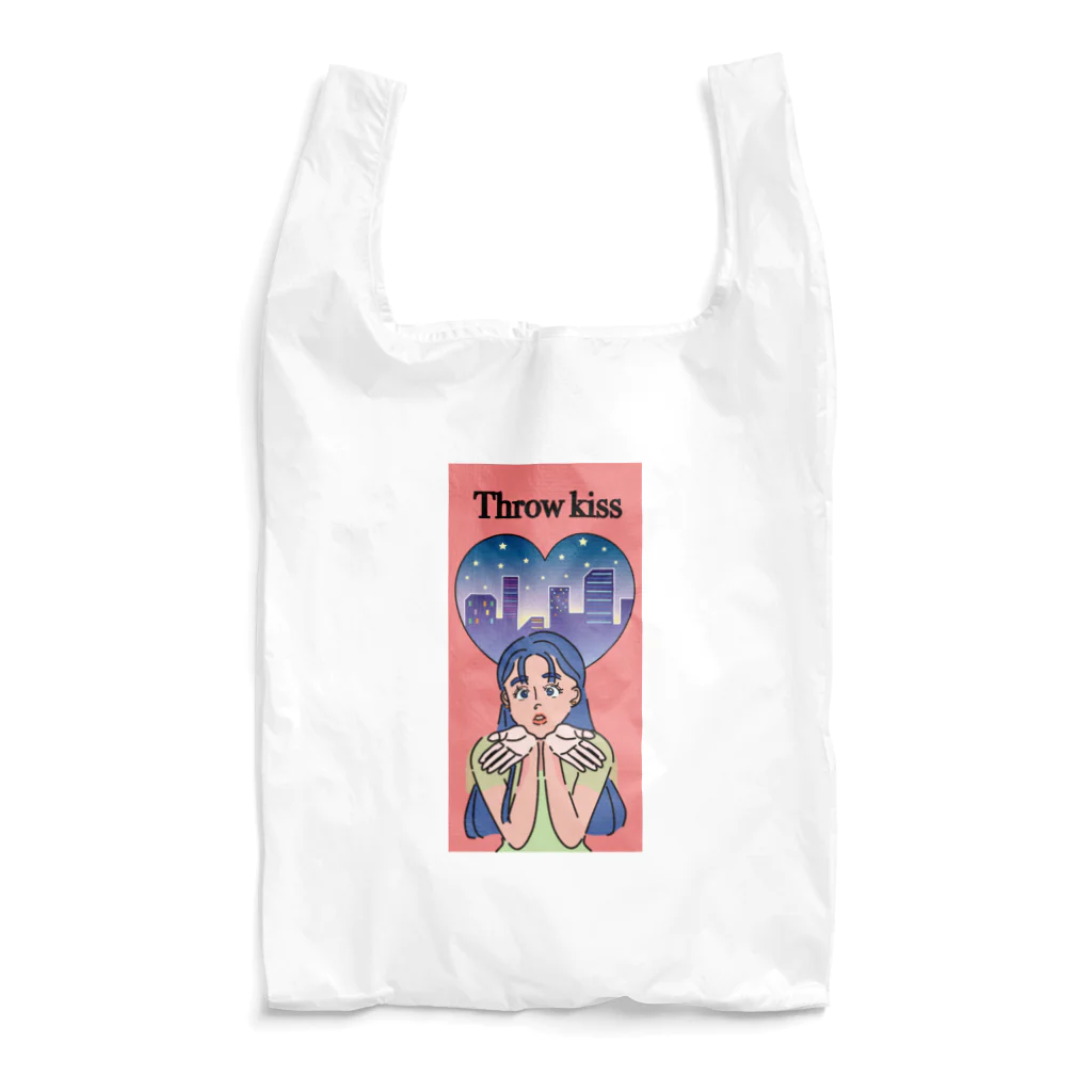 TSUKIKOU SHOP の投げキッスの女の子 Reusable Bag