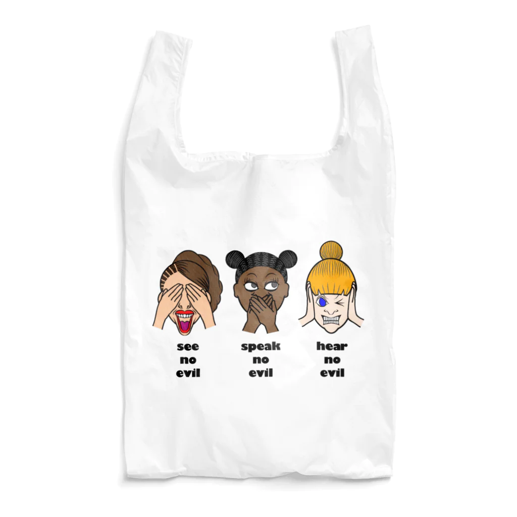 MGarag used clothing のMGarage 見ざる、言わざる、聞かざる、、、 Reusable Bag