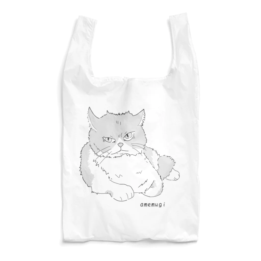 amemugi（あめむぎ）のめちゃくちゃ強そうに見えるネコ。 Reusable Bag