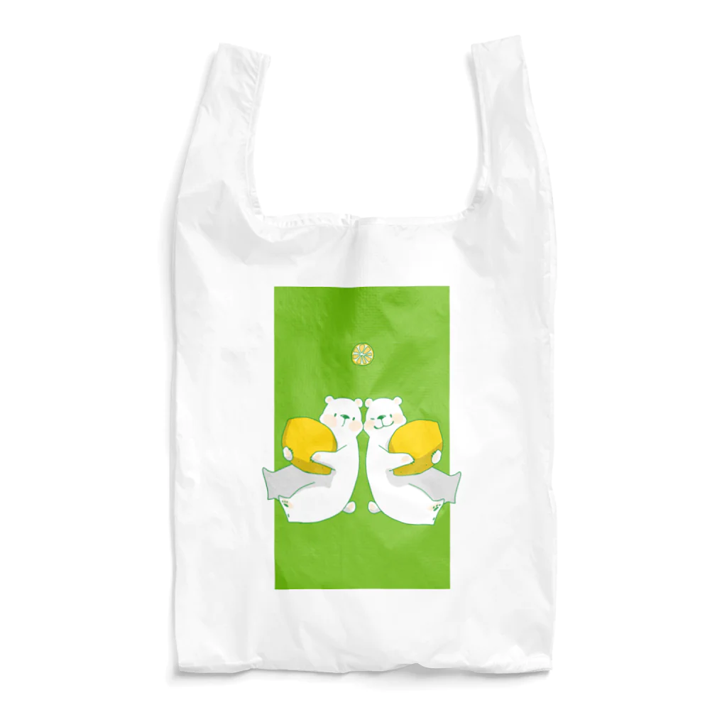 アイネっこのお店のレモンとしろくまさん Reusable Bag