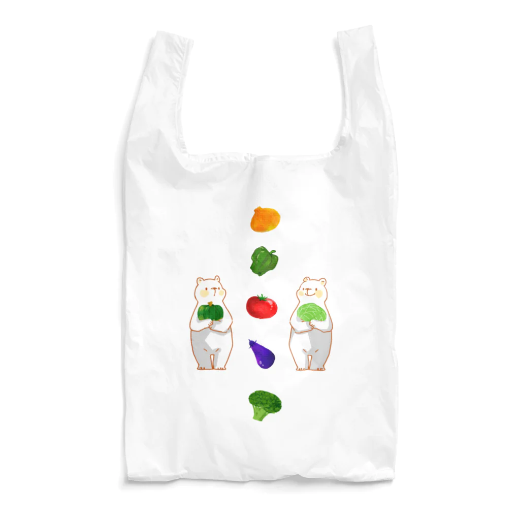 アイネっこのお店のお野菜としろくまさん Reusable Bag