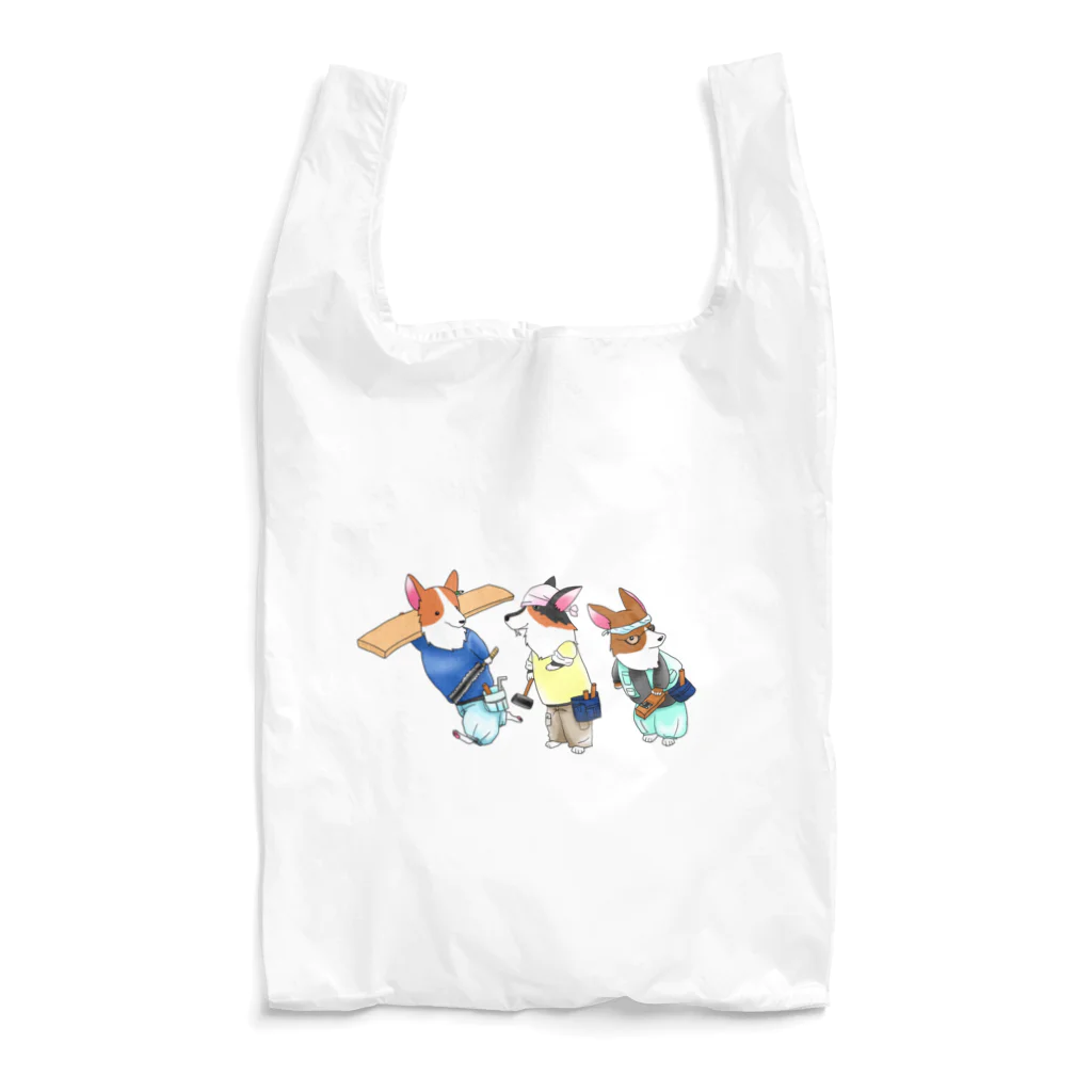 マドとコーギーのコーギー大工 Reusable Bag