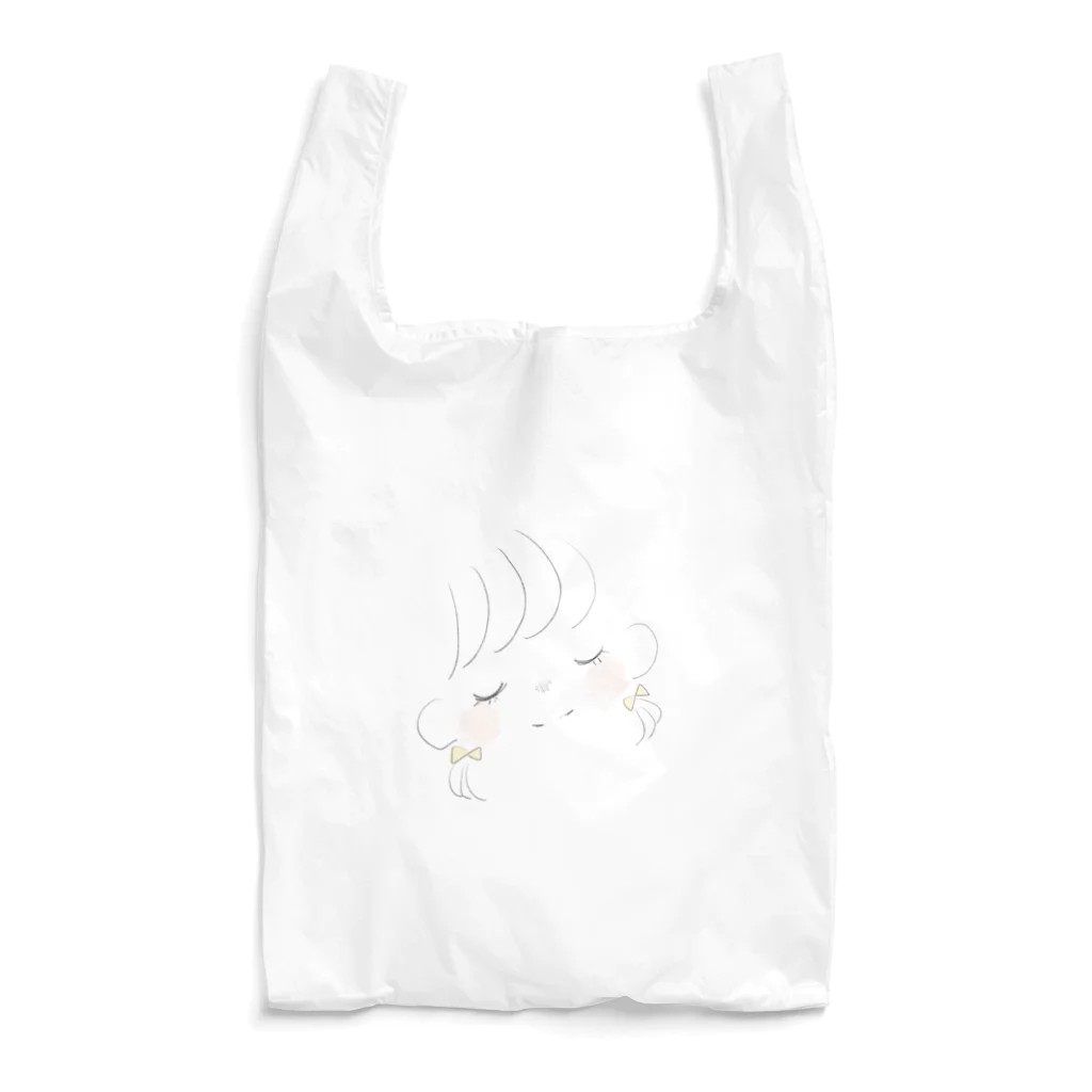 ゆるかわいいデザインのツインテールの女の子。 Reusable Bag