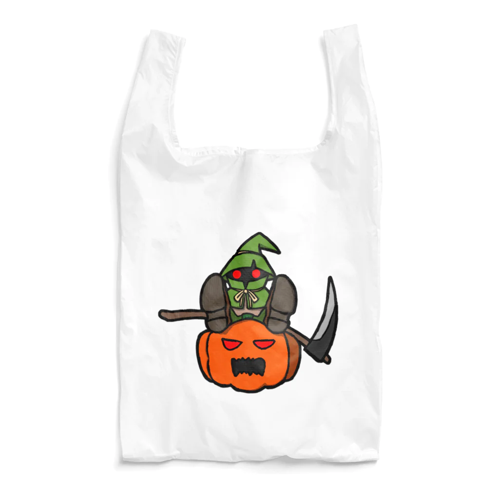 ナチュラルサトシのめへのスケアクロウとジャック・オー・ランタン Reusable Bag