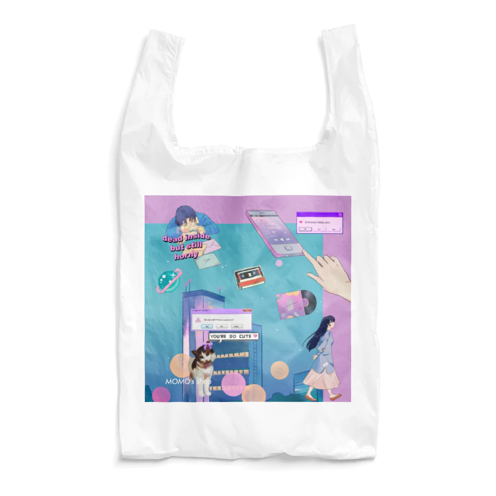 𝙈𝙊𝙈𝙊'𝙨 𝙎𝙝𝙤𝙥の90's anime & momo Reusable Bag