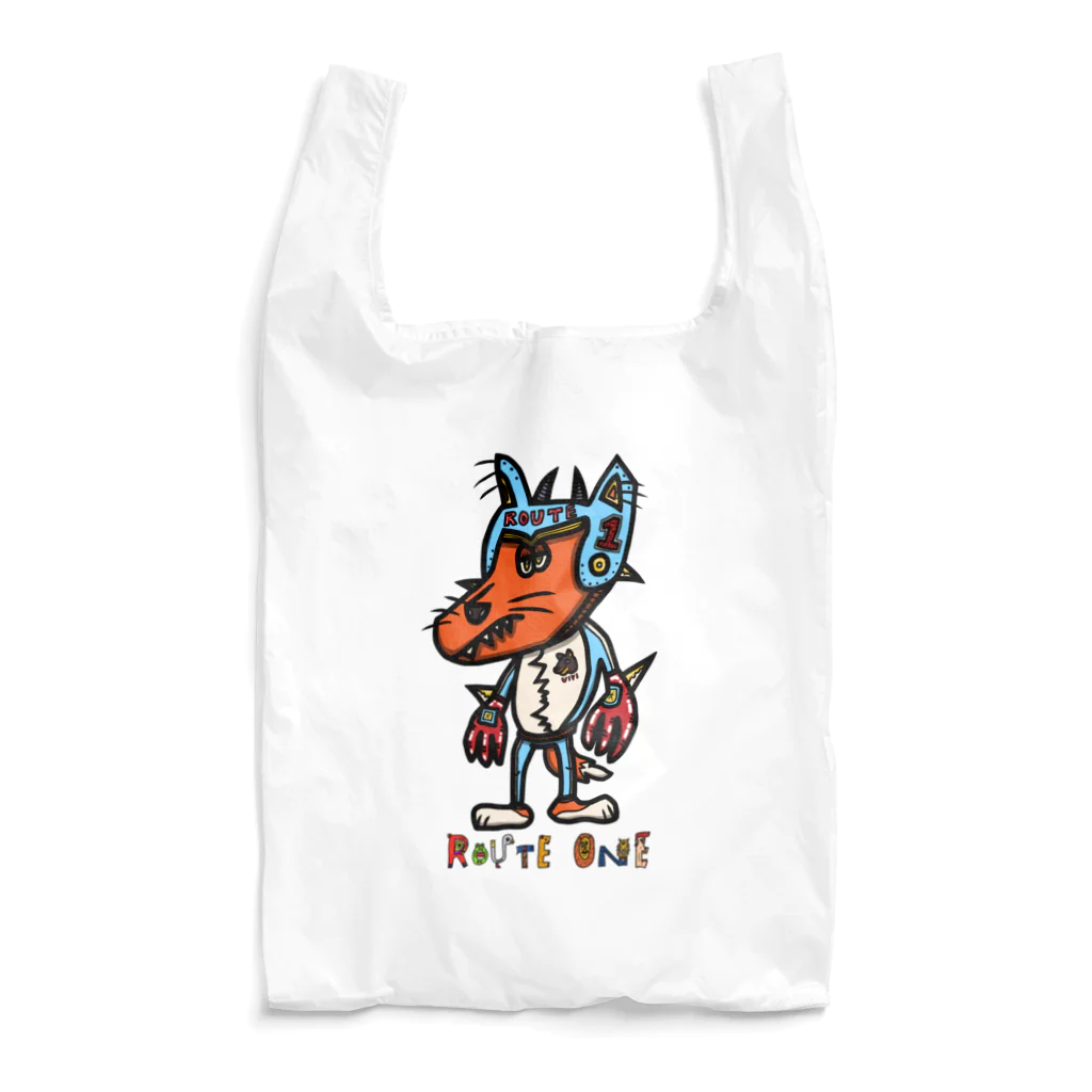 oekaki/ROUTE ONEのハンドヒーロー★ガードDOG Reusable Bag