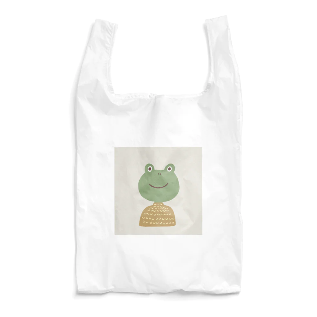 人間になりたい動物たちのかえる Reusable Bag