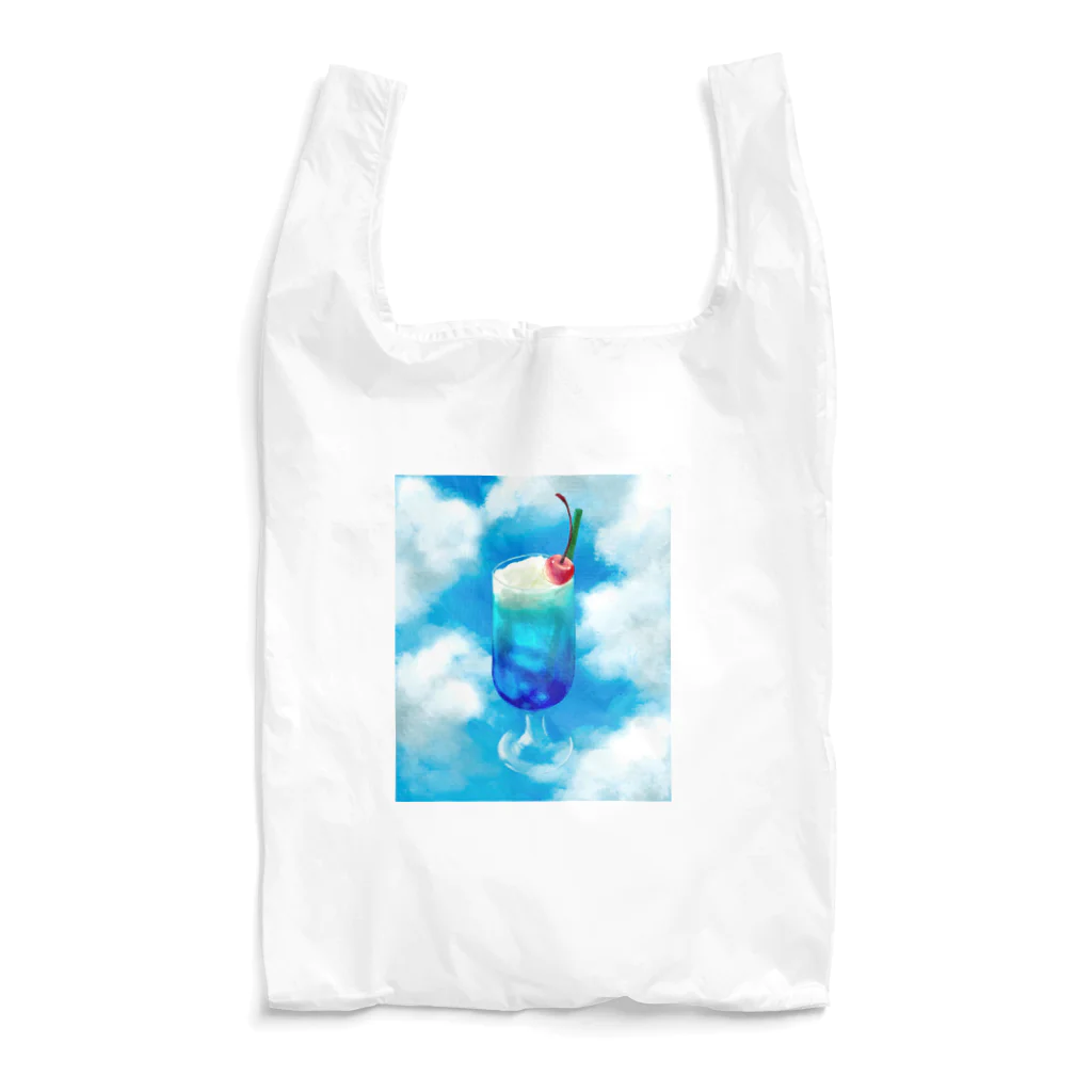 しろねこの空色クリームソーダ Reusable Bag