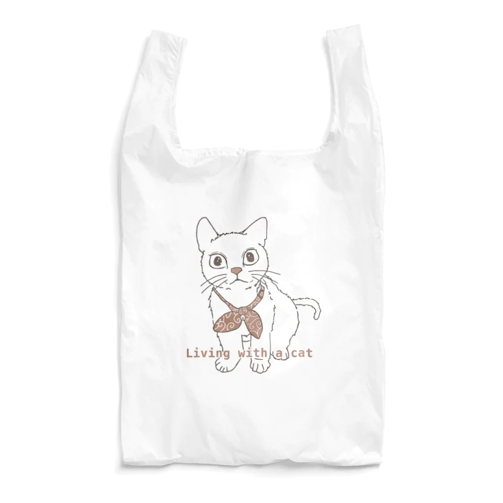 amemugi（あめむぎ）の（茶色）ねこちゃん Reusable Bag